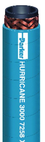 Hurricane Pressure Washer Hose is designed for high pressure service in applications to 250°F and 3000 psi, Series 7258