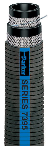 E-Z Form GS Greek Corrugated General Service Suction Hose is designed for transfer of air, coolant, mild chemicals and water in applications to 257°F and 75 psi, Series 7395
